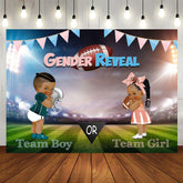 Aperturee - Gendar Reveal Football Party Backdrop for Baby Shower